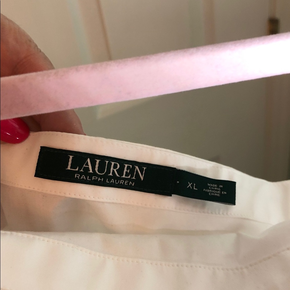 Ralph LAUREN White Off-Shoulder Peasant Top - Classic Women's Blouse - Picture 3 of 4
